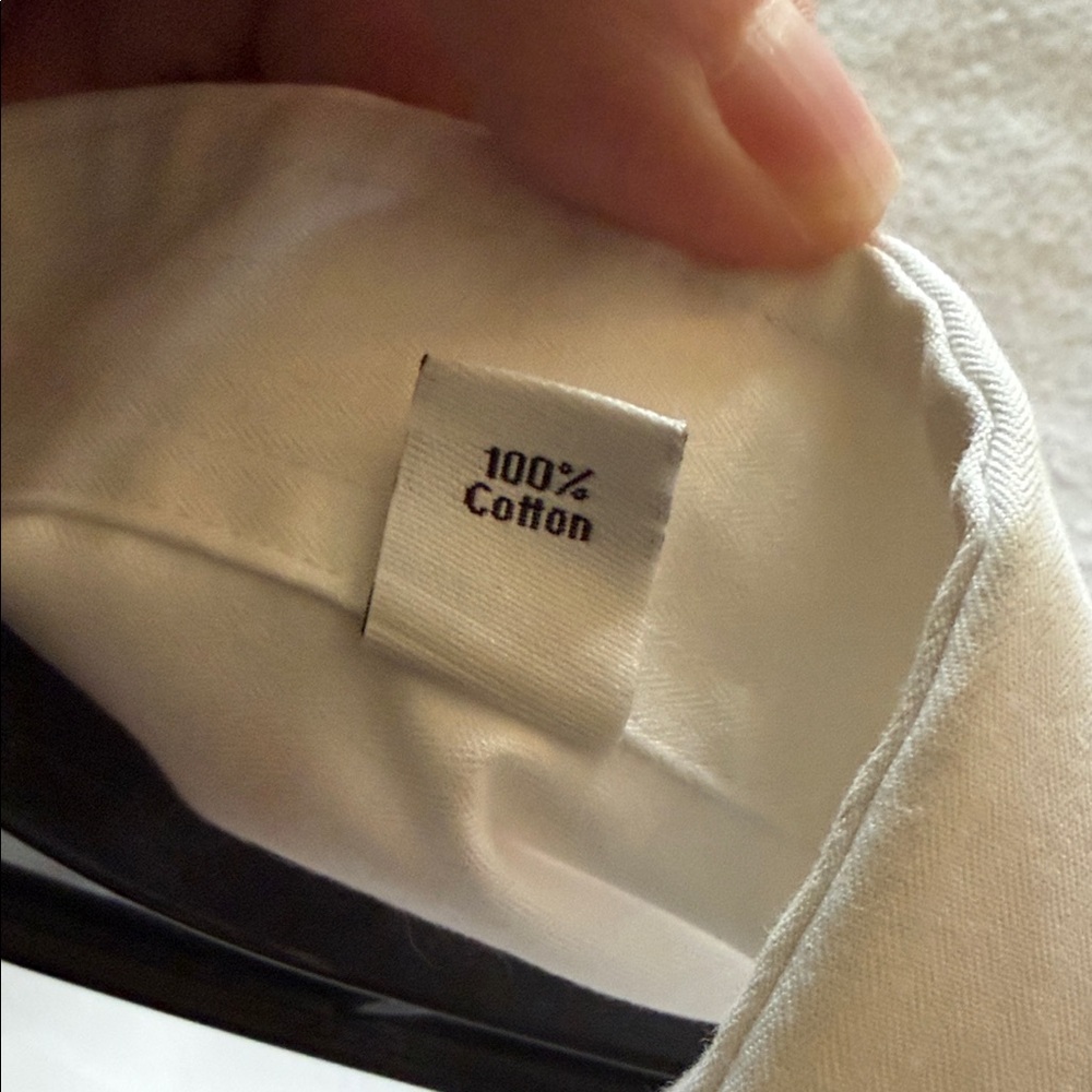 Calvin Klein Cotton Men's Crisp White Dress Shirt - Picture 5 of 5